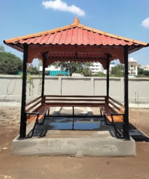 10x10 Standard Gazebo with seating arrangement for 12 people