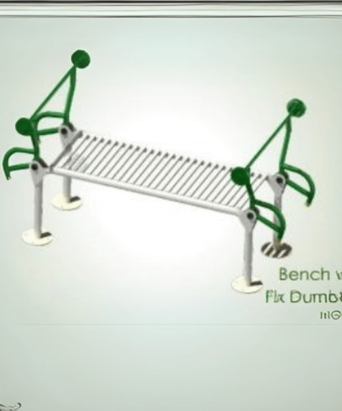 BENCH WITH FIXED DUMBELLS